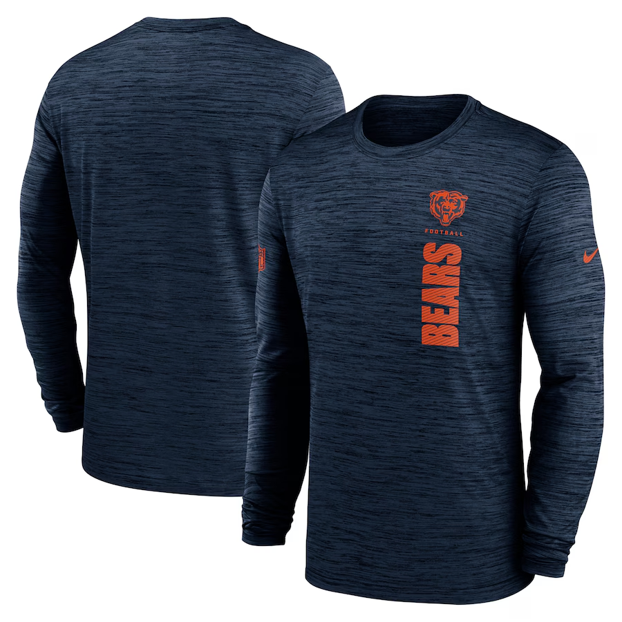 Men Chicago Bears blue 2024 Nike NFL long sleeve t shirts